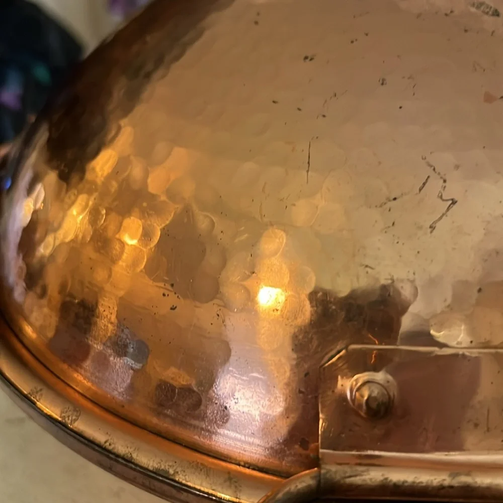 Vintage hammered copper Cataplana